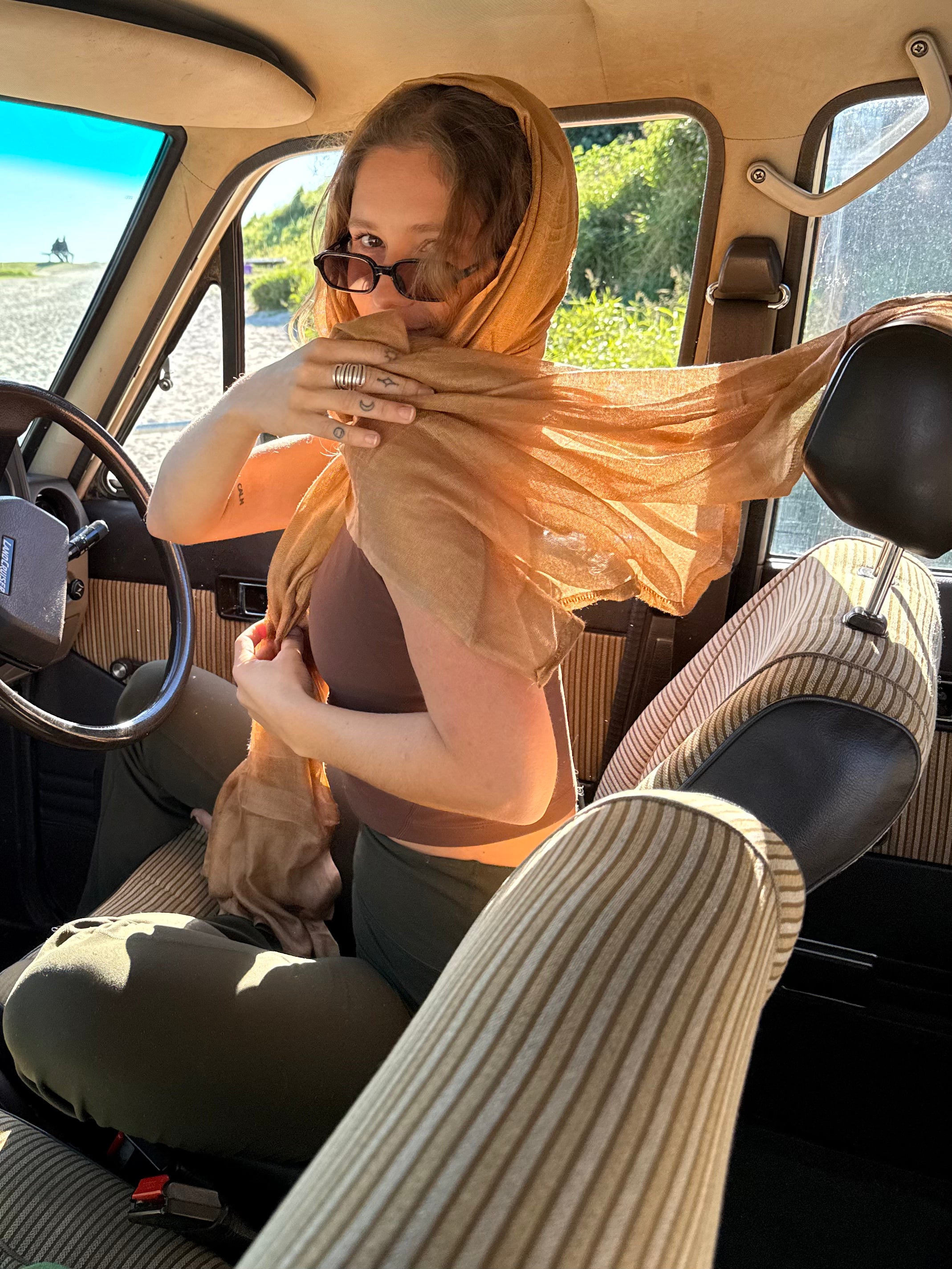 Short Scarf - Sandalwood