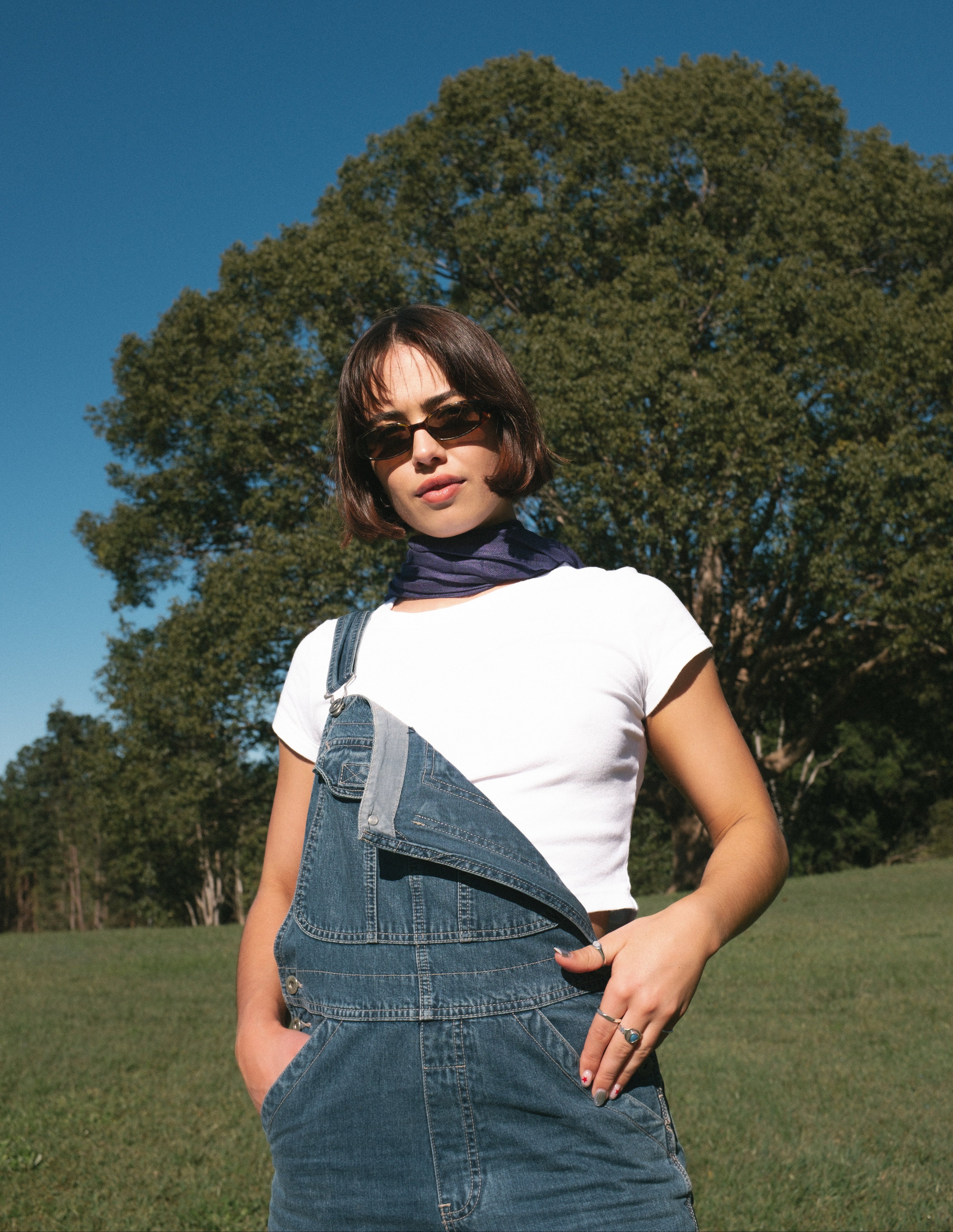 Short Scarf - Indigo
