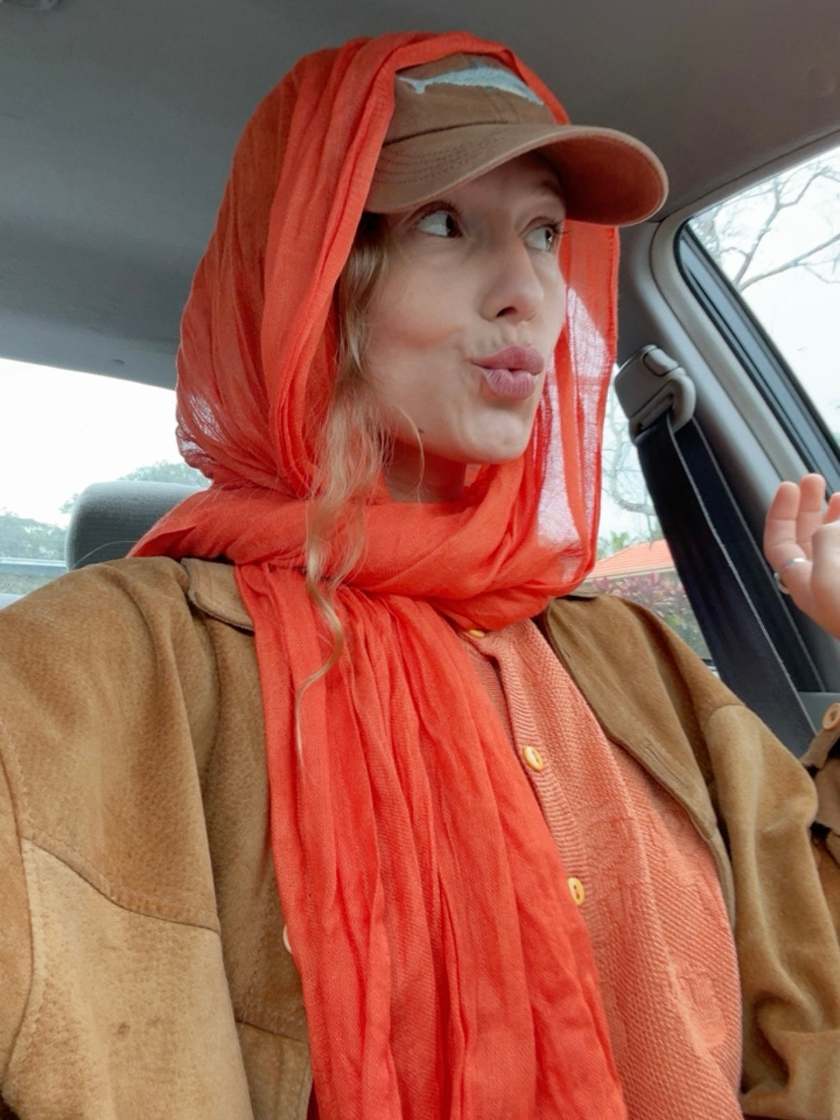 Long Scarf - Papaya